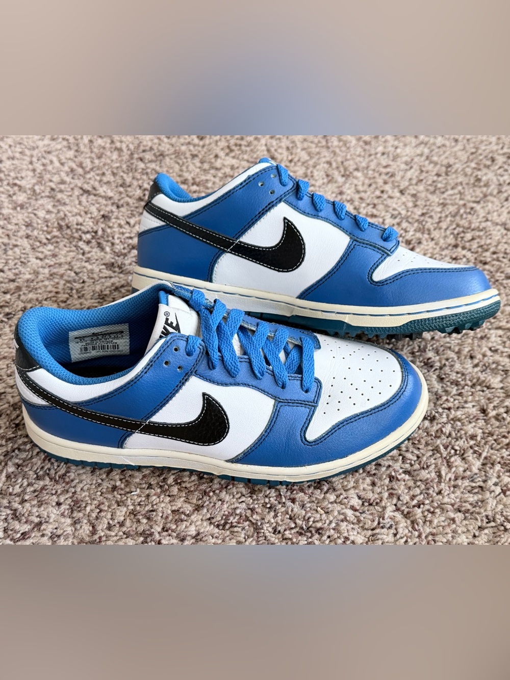 Rare Nike size 5y Dunk NG Golf White, Royal, Blue